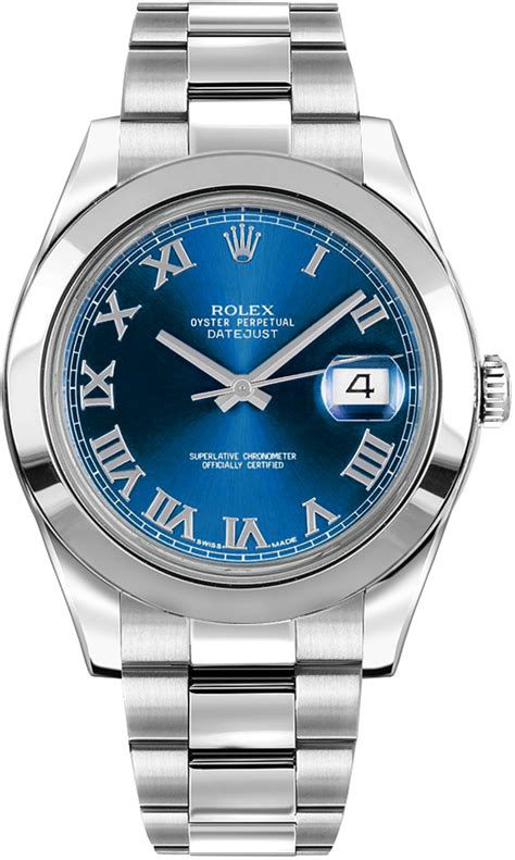 rolex datejust 41 bleu chiffre romain|Montres Rolex Datejust 41 .